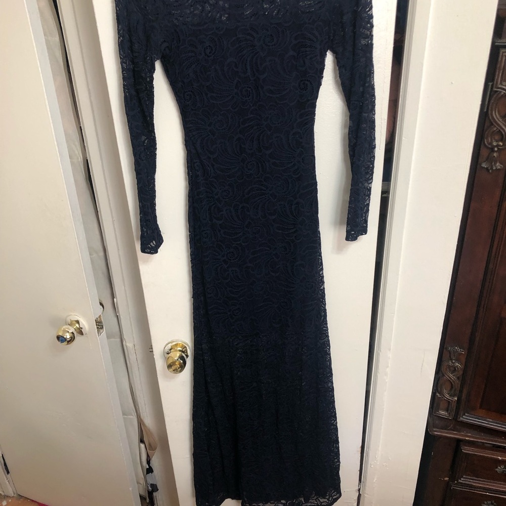 Guess long navy maxi dress